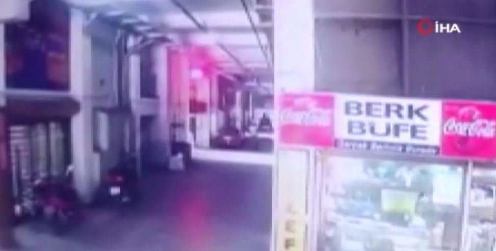 Eyüpsultan’da iş yerindeki tüp patlaması kamerada