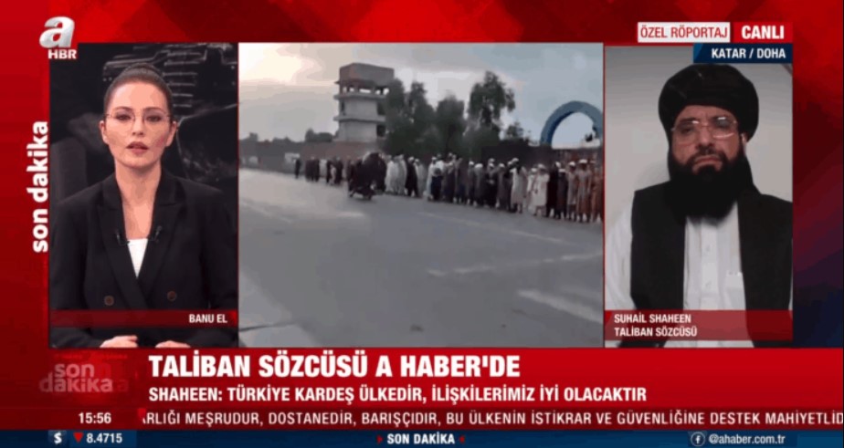 A Haber Taliban sözcüsünü yayına bağladı