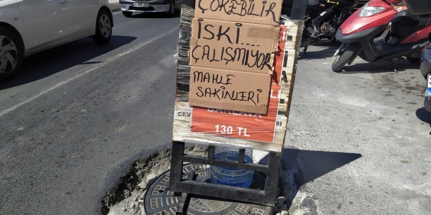 Küçükçekmece’de İSKİ’ye pankartlı tepki