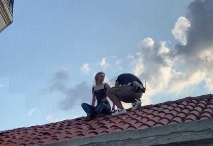 Aleyna Tilki, Klip Çekimi İçin Kız Kulesi’nin Çatısına Çıktı