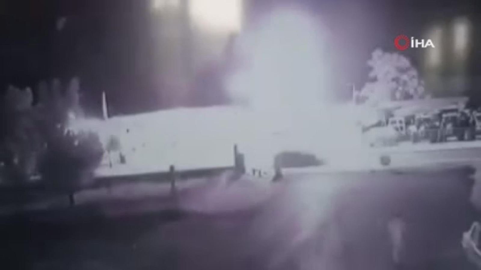 Benzin İstasyonuna Havaiyi Fişekli Saldırı Güvenlik Kamerasında