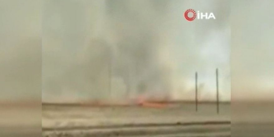 Rusya’da yangın sırasında çıkan hortum kamerada