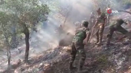 Azerbaycan Lerik’teki Orman Yangınını Söndürme Çalışmaları Sürüyor