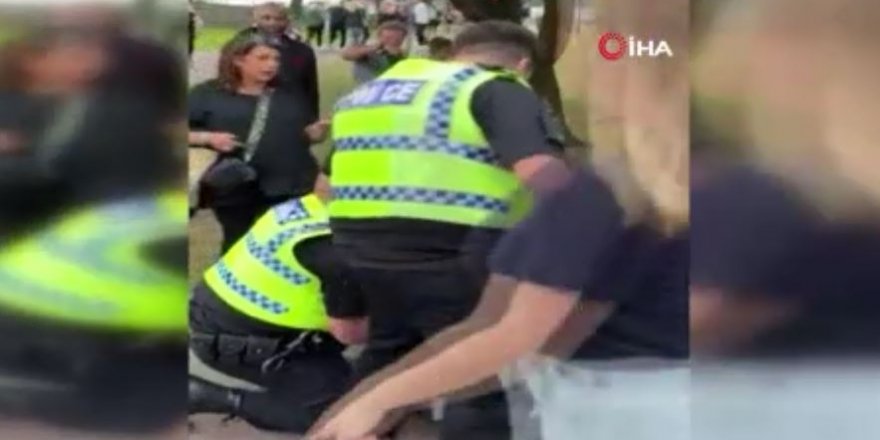 İngiltere’de sokak sanatçısına polis şiddeti