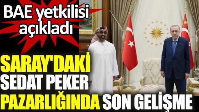 Saray'daki Sedat Peker pazarlığında son gelişme. BAE yetkilisi açıkladı