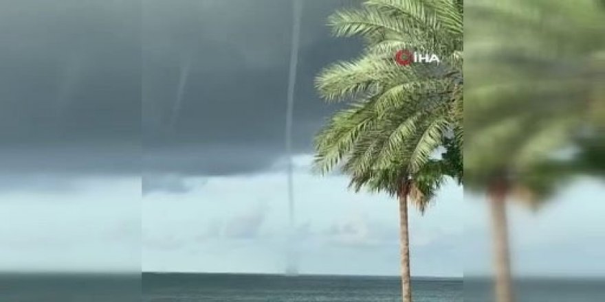 Florida kıyılarında çıkan su hortumları kamerada