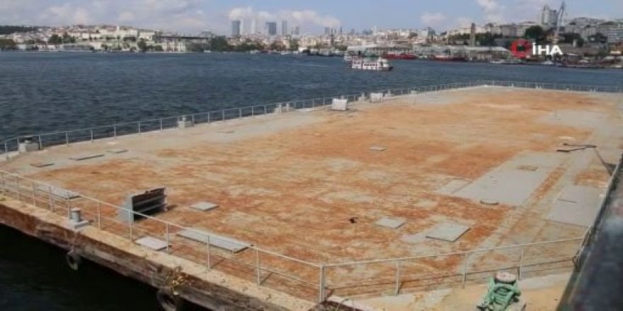 İBB Haliç’teki tenis platformunu kaldırdı