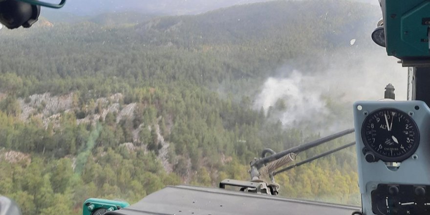 Antalya’da çıkan orman yangını kısa sürede söndürüldü