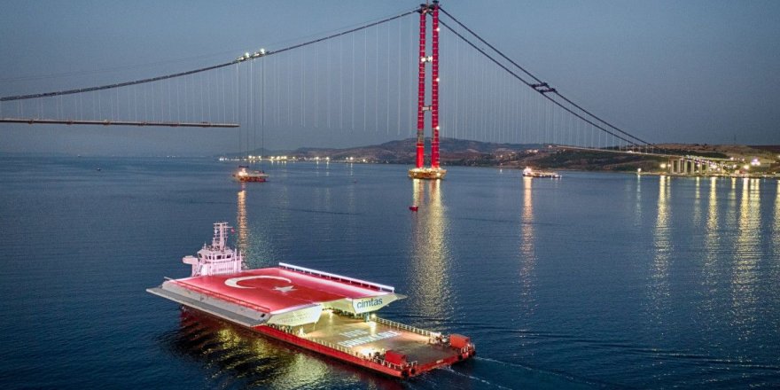 1915 Çanakkale Köprüsü tamamlanması için son sevkiyat gerçekleşti