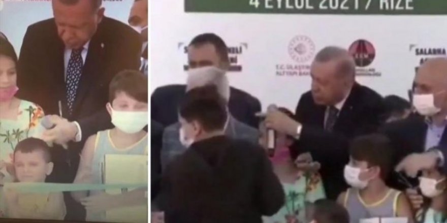 Erdoğan'ın Açılışta Çocuğun Kafasına Vurması Sosyal Medyayı Salladı