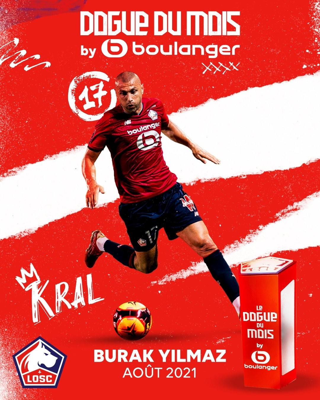 Lille’de ağustos ayının futbolcusu Burak Yılmaz oldu