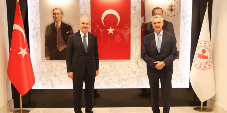 İçişleri Bakanı Soylu, Birleşmiş Milletler Mülteciler Yüksek Komiseri Grandi’yi kabul etti