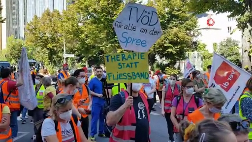 Berlin’de Sağlık Çalışanları Grevde