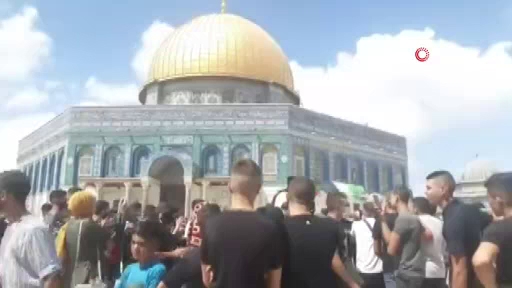 Mescid-i Aksa’da Filistinli Tutuklulara Destek Gösterisi