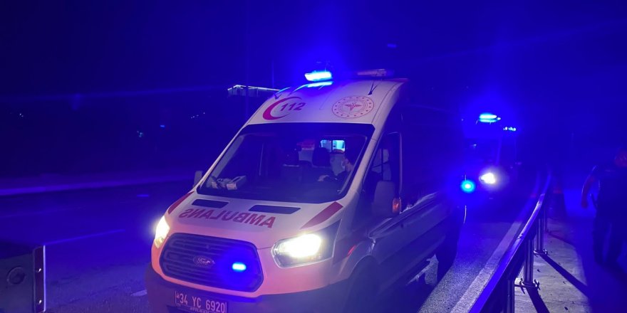 Tem’de Kontrolden Çıkan Hafif Ticari Araç Kanala Uçtu