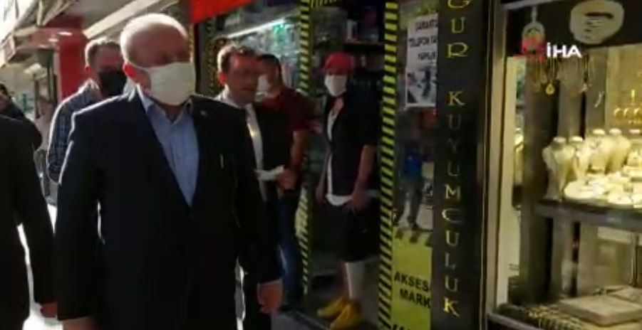 TBMM Başkanı Şentop, Tekirdağ’da Çarşı Esnafını Gezdi