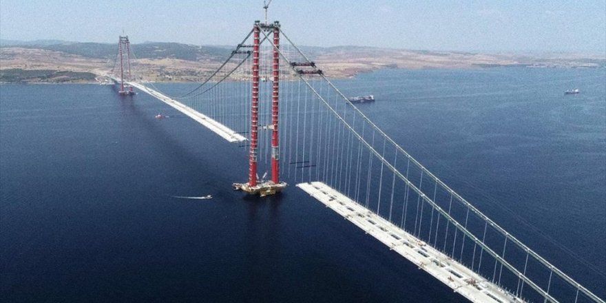 '1915 Çanakkale Köprüsü'nde 67 Tabliyenin Montajı Tamamlandı