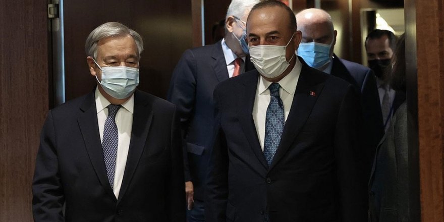 Dışişleri Bakanı Çavuşoğlu, Bm Genel Sekreteri Guterres İle Görüştü