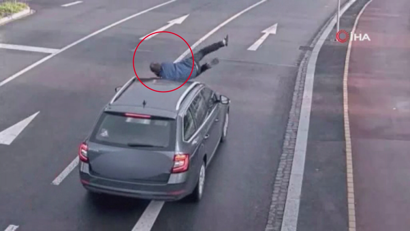 Aniden Aracın Önüne Atladı, Kalkıp Yoluna Devam Etti
