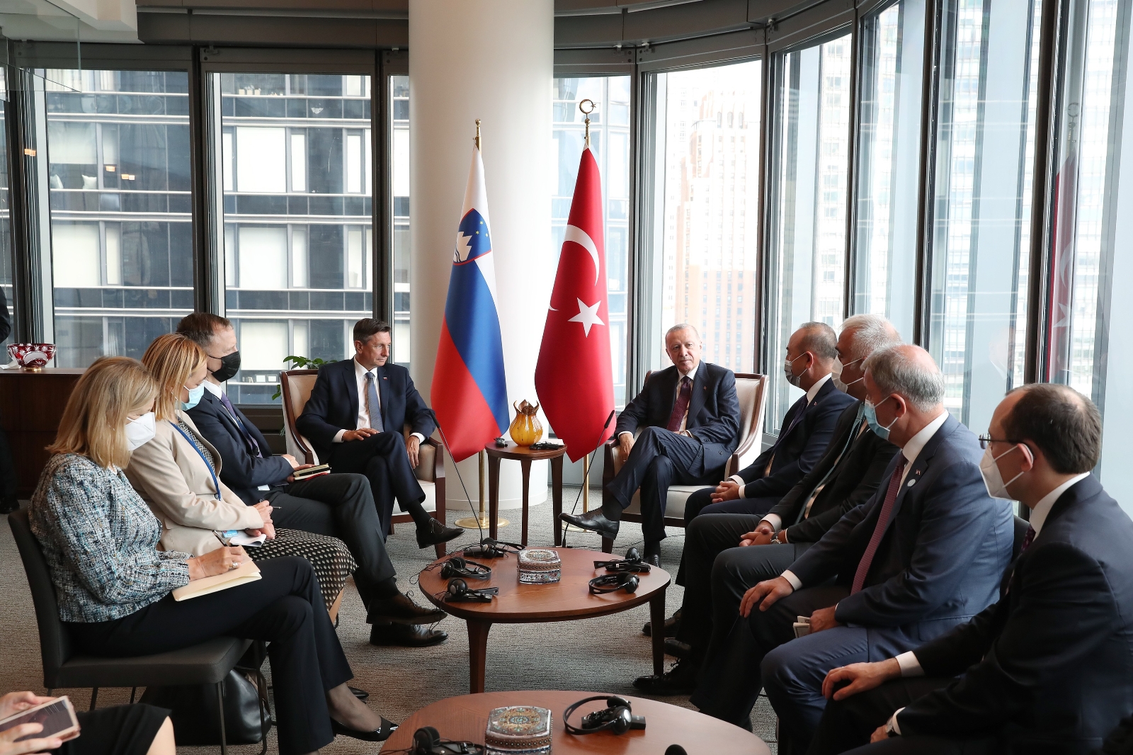 Cumhurbaşkanı Erdoğan, Slovenya Cumhurbaşkanı Pahor İle Bir Araya Geldi