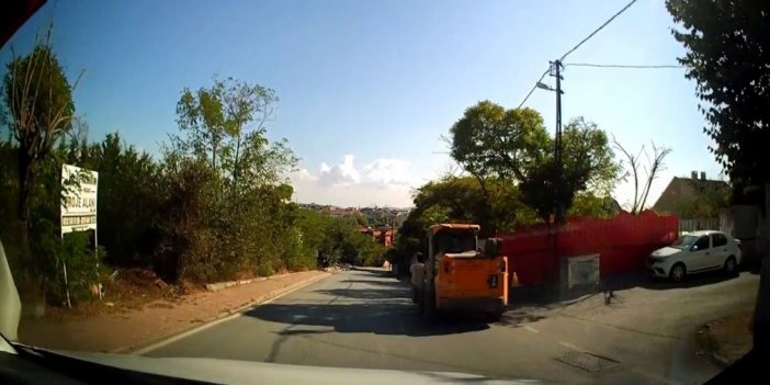 İş Makinesi Kepçesindeki Tehlikeli Yolculuk Kamerada