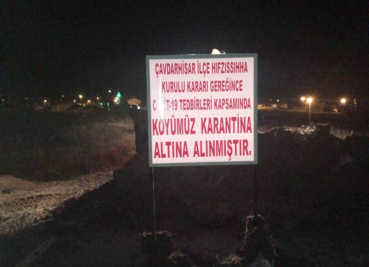 Kütahya’da bir köy karantinaya alındı