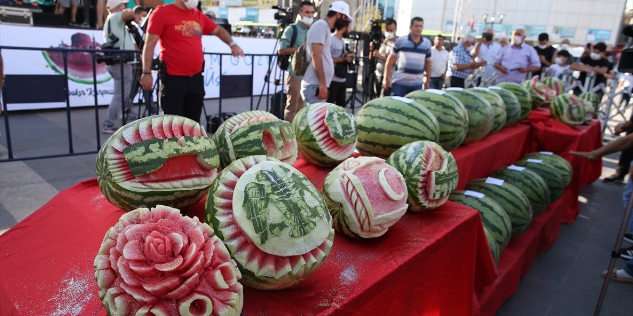 Diyarbakır'da karpuz festivalinin birincisi: 45 kilo 500 gram geldi