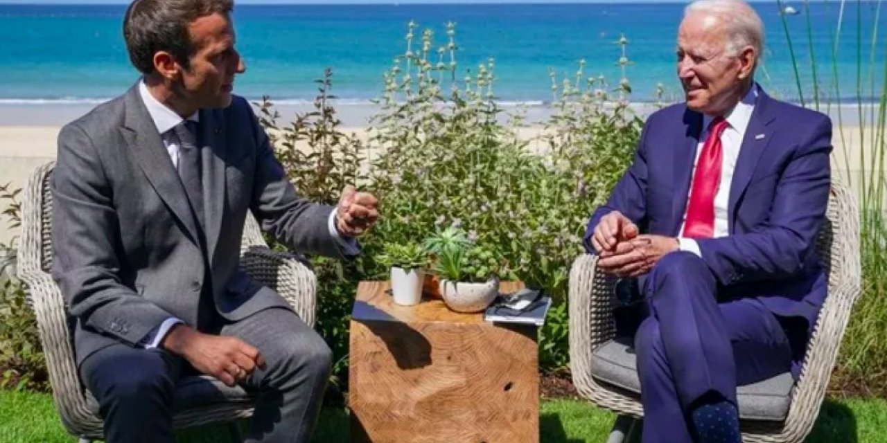 Emmanuel Macron ve Joe Biden, denizaltı krizini telefonda görüştü