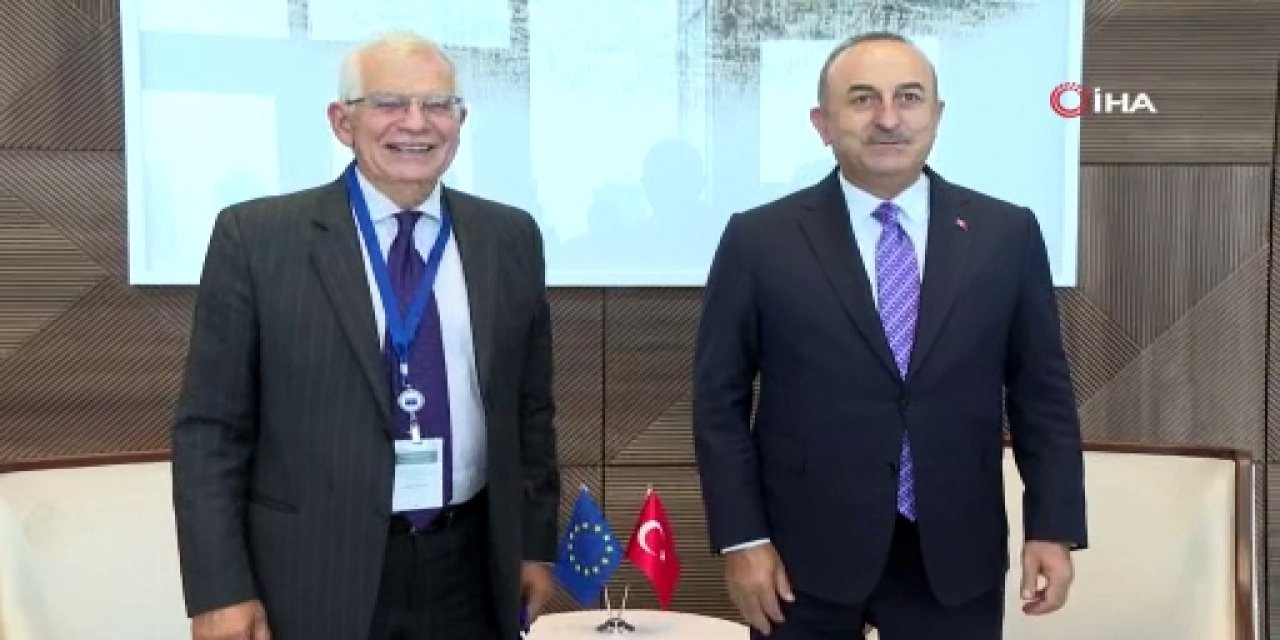 Bakan Çavuşoğlu, AB Komiseri Borrell ile görüştü