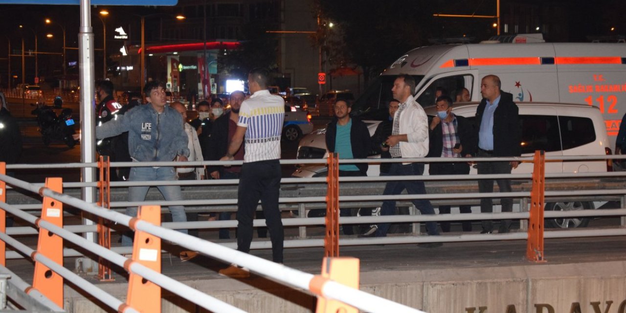 Malatya'da ifade vermeye götürülürken kaçan kişi biber gazı ile durduruldu