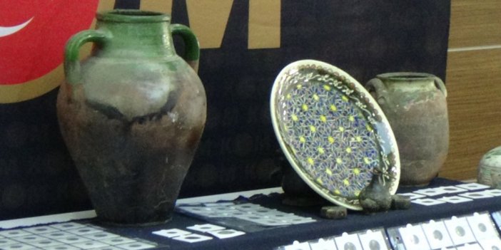 Tarihi eser operasyonu polis kamerasında