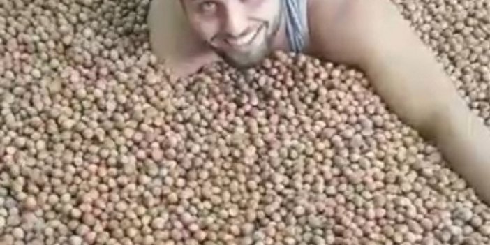 Fındık içinde yüzen vatandaş o görüntüleri anlattı