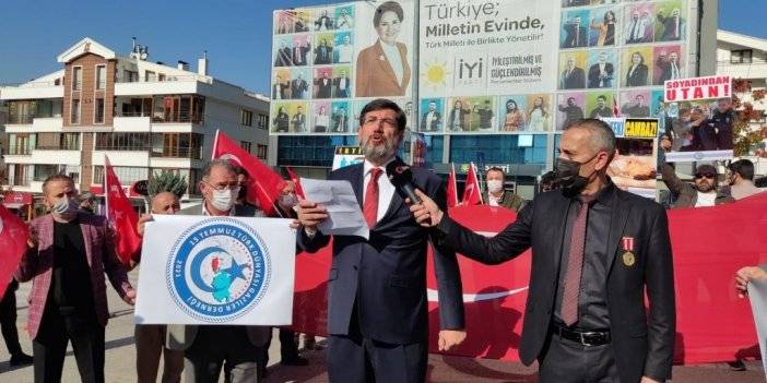 İYİ Parti önünde Türkkan protestosu