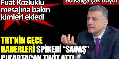 TRT Spikeri Fuat Kozluklu'dan, Fatih Altaylı'ya ''gazeteci kılıklı sahtekar'' yanıtı