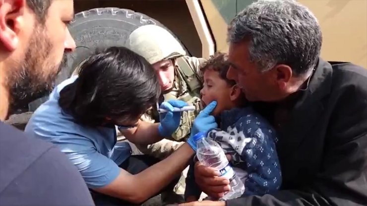 Tel Abyad'da Hastalara Tedavi Desteği