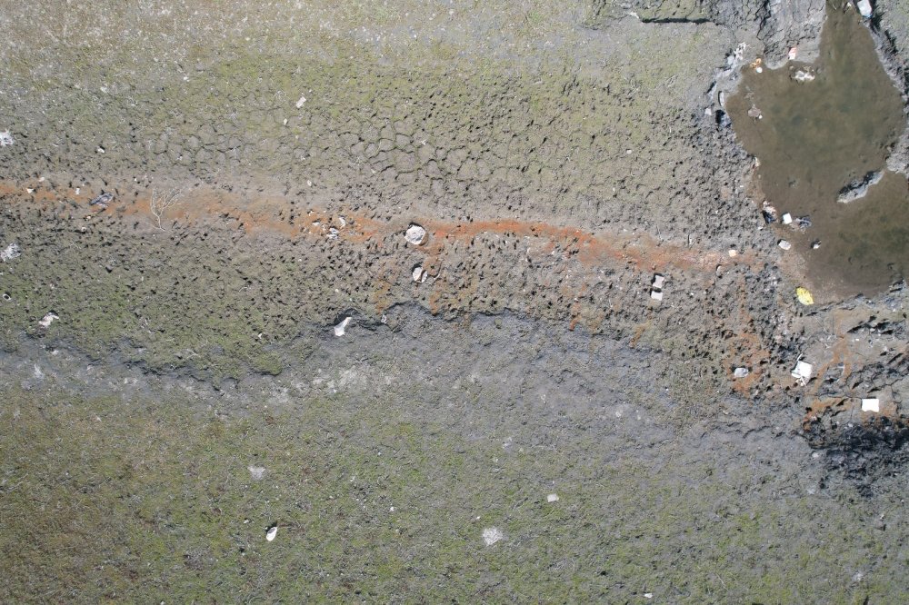 Bir kısmı kuruyan Alibeyköy Barajı film seti oldu