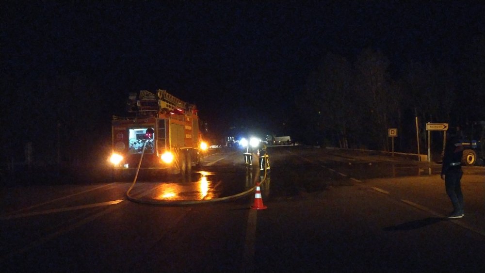 Kamyonet sürüye çarptı: 32 koyun telef oldu