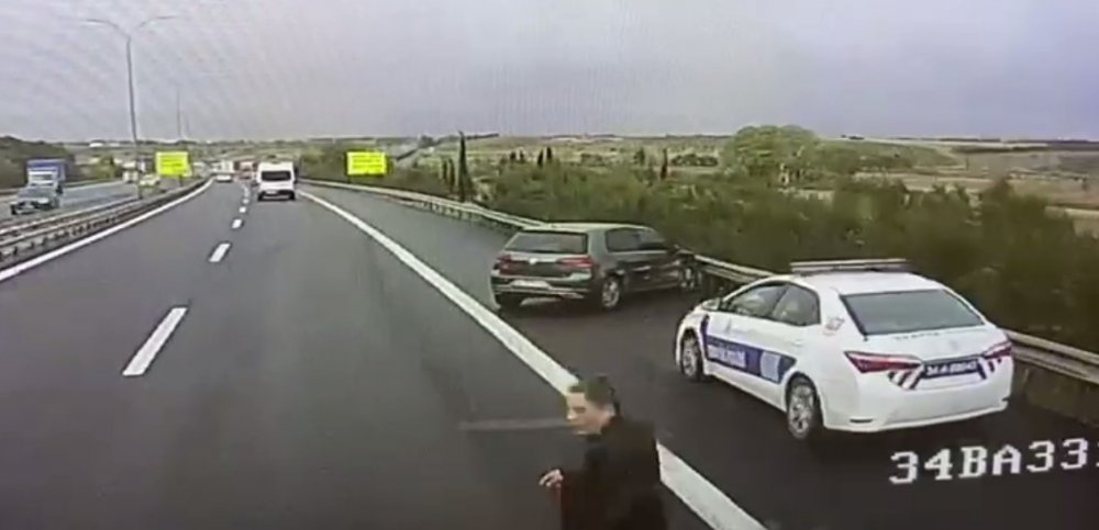 TEM Otoyolunda doktorun hayatını kaybettiği kaza anı kamerada