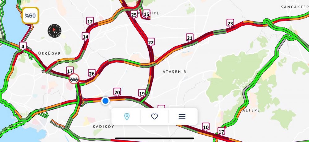 İstanbul’da haftanın ilk iş gününde trafik yoğunluğu