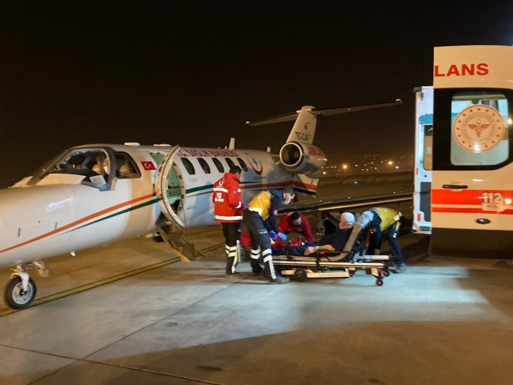 Kayseri'de  Hastanın İmdadına Uçak Ambulans Yetişti