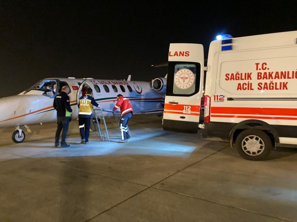 Kayseri'de  Hastanın İmdadına Uçak Ambulans Yetişti